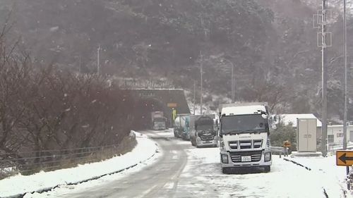 Japan experienced heavy snowstorms, leading to the deaths of five people