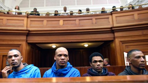 The four men accused of the violent robbery, kidnapping, rape and murder of a South African university student have been found guilty.