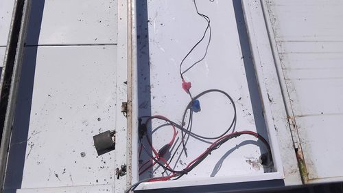 Police said the thieves stole the solar battery from the installation.