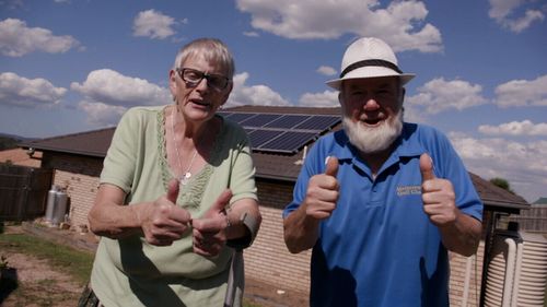 Carole and Rob Pilkington have been able to have the air-conditioning and heater running without running up huge bills.