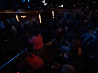 Jimmy Kimmel's live audience were outstanding in applause for the emergency service workers and volunteers.