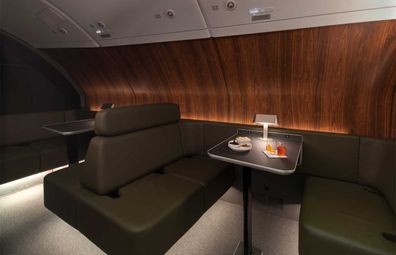 Qantas' upgraded A380 aircraft onboard lounge