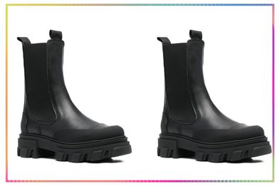 9PR: GANNI chunky leather Chelsea boots