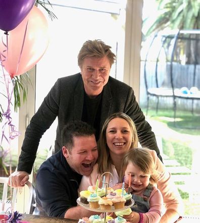 Richard Wilkins with daughter Rebecca and her family.