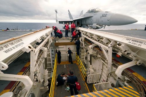 The aircraft carrier USS Gerald R. Ford.