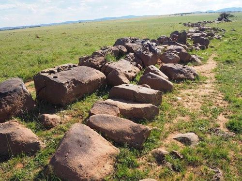 The floor of the crater is marked by granophyre dykes. Picture: University of the Free State