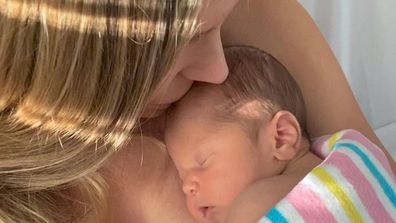 Jennifer Hawkins welcomes baby boy