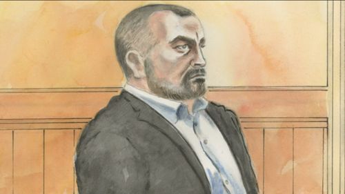 Mr Ristevski will face the Supreme court on Monday. He stared straight ahead in court today. Picture: 9NEWS