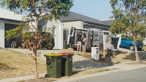 Four people have been taken to hospital after they were mauled by a dog ﻿north of Brisbane.