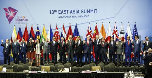The leaders met at the ASEAN summit in Singapore.