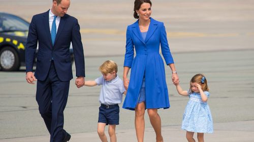 The Duke and Duchess of Cambridge and their two children George and Charlotte. (AAP)