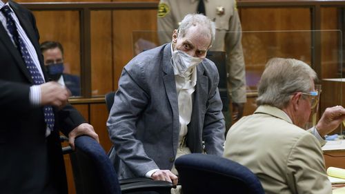 Robert Durst looked at jurors walking into the courtroom as he appeared in a California courtroom.  