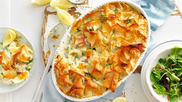 Salmon and white fish pie