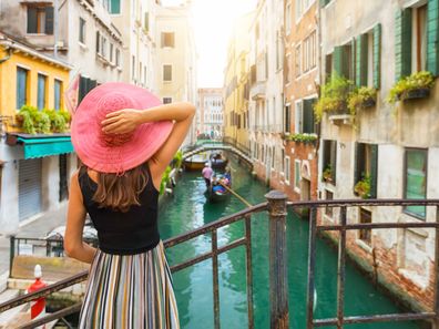 Woman  sightseeing in Venice