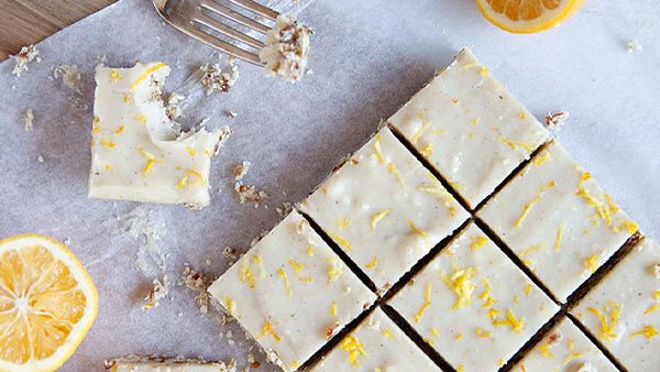 Brooke Meredith's gluten-free lemon coconut slice