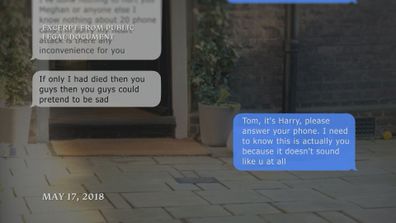 Harry & Meghan, Thomas Markle text messages