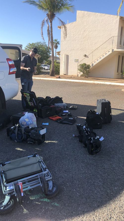 Grace and a 9News cameraman heading for the suburb of Bedford to check on the call that came into the newsroom.