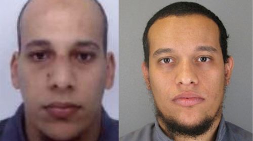 Police have named the alleged gunmen as Cherif Kouachi, 32, and his brother, Said Kouachi, 34.