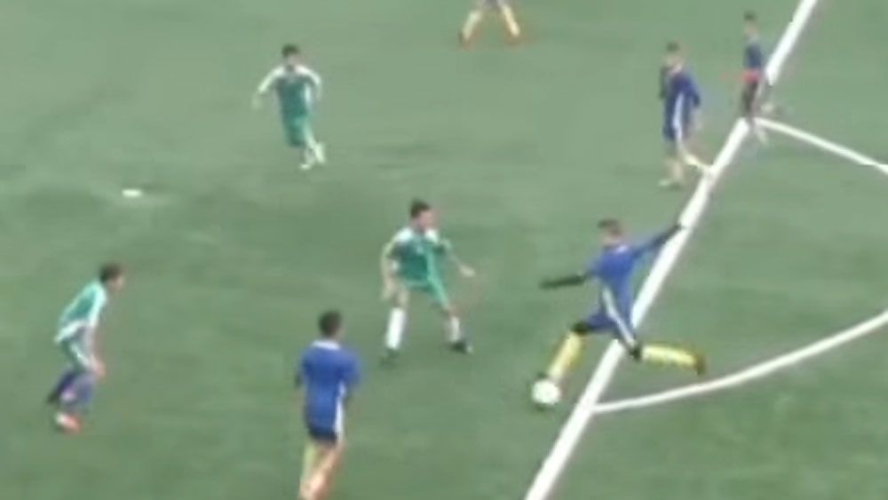 Footballer dazzles with length of field goal