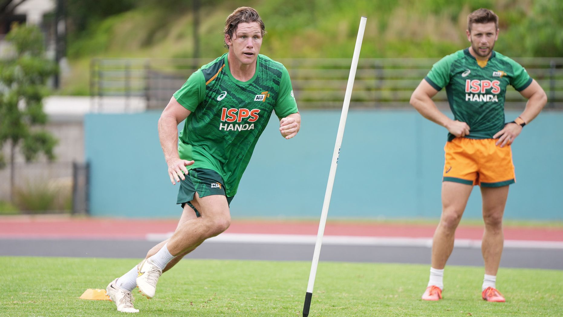 Michael Hooper at sevens training.