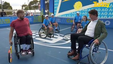 Dylan Alcott Alex Cullen All Abilities Day Australian Open tennis wheelchair challenge