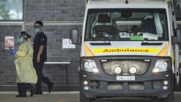 An ambulance at Blacktown Hospital in Sydney