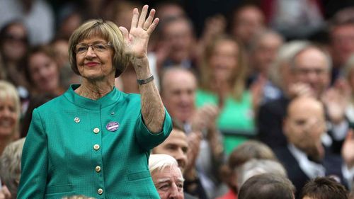 Margaret Court at Wimbledon last year. (AAP)