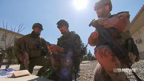 The Aussies train Afghan soldiers the same way they're trained at ADFA. (9NEWS)