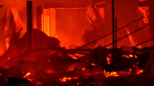 The fire destroyed Gatton's Imperial Hotel. (9NEWS)