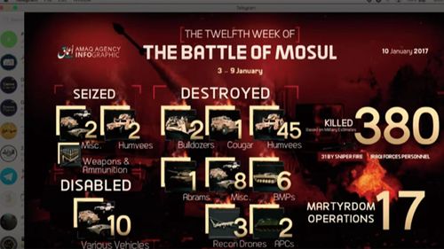 An example of an infographic dispersed across ISIS channels via Telegram. Source: Michael S. Smith II - 
www.terrorismanalyst.com