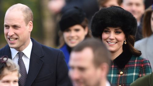 The Duke and Duchess of Cambridge arrive at the annual Christmas Day church service. (Joe Giddens/PA Wire)