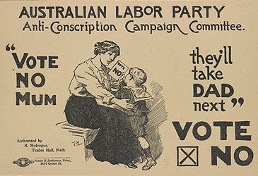 Which prime minister held two plebiscites on conscription during World War I?