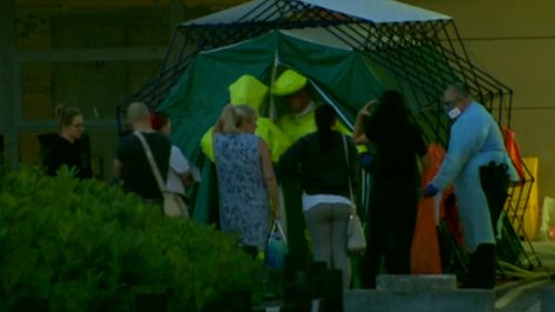 Contamination tents were set up. (Reuters)