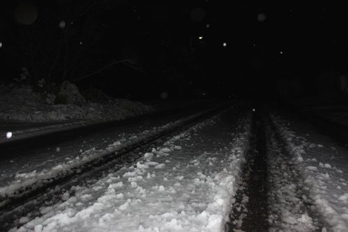 Sleet and rain now in Blackheath around 7am.  Picture: Blackheath Weather. 