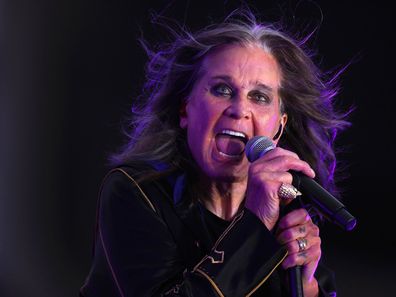 Ozzy Osbourne performs during half-time of the 2022 NFL season opening game between the Buffalo Bills and the Los Angeles Rams at SoFi Stadium on September 08, 2022 in Inglewood, California. 
