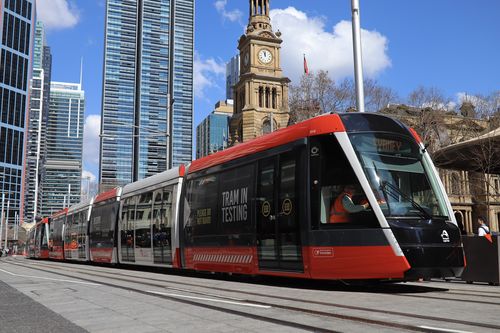 Sydney's new trams hold up to 450 passengers. 