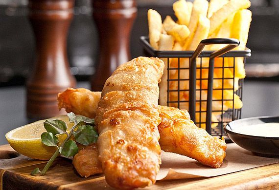 James Squire beer battered fish and chips-image