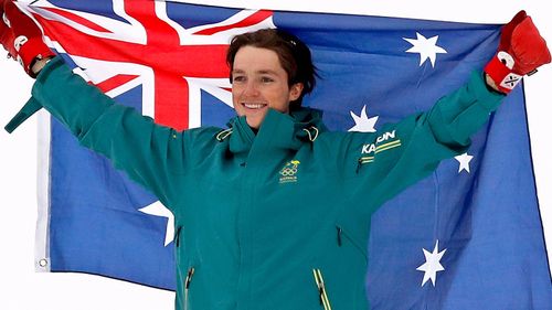 James celebrates his bronze medal win. (AAP)