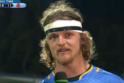 <b>Master of the one-liner Nick "Honey Badger" Cummins has once again delved into his box of Badgerisms with a hilarious post-match interview after the Western Force-Waratahs match.</b><br/><br/>Speaking of the challenge of playing the Super Rugby champs, Cummins made mention of "midgets" and admitted the Tah's will "take your scone off" as they come out like "raging bulls".<br/><br/>Just another, day in the side-splitting world of the "Honey Badger". <br/><br/>Click through to catch more of his pearls of wisdom. <br/>