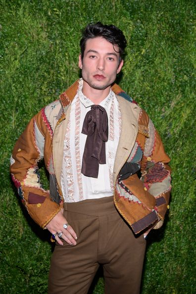 Ezra Miller attends the CFDA/Vogue Fashion Foundation 15th Anniversary Event at the Brooklyn Navy Yard on November 5, 2018 in Brooklyn, New York.