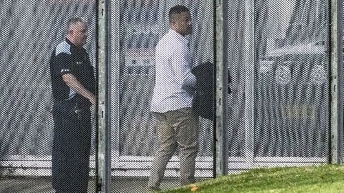Jarryd Hayne leaves prison in June last year.