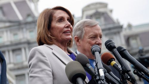 House Speaker Nancy Pelosi accused the president of engaging in political games to fire up his base.