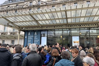 The line outside Musée d'Orsay in Paris