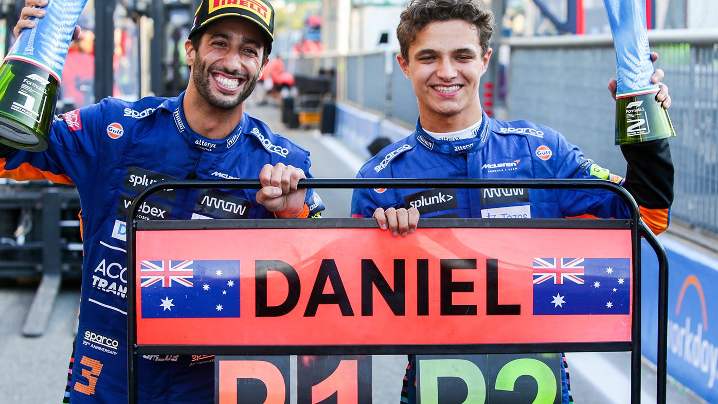 Daniel Ricciardo and Lando Norris finished 1-2 for McLaren at the Italian Grand Prix.
