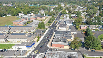 An aerial shot of Babylon in Long Island
