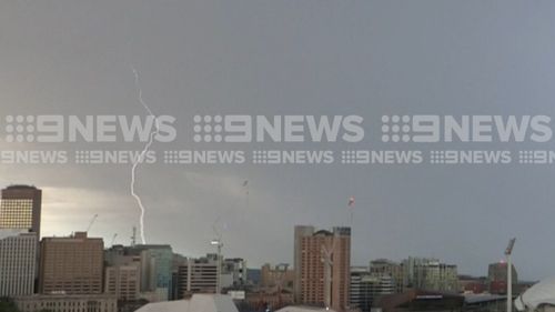 The Adelaide CBD was one victim of the storm's path.