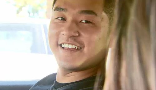 Brandon Phan, 23, was driving home on the Westgate Freeway with his girlfriend about 2am when they heard a "massive bang". (9NEWS)