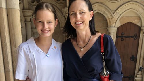 Madison Fanshawe with her mother Diane.