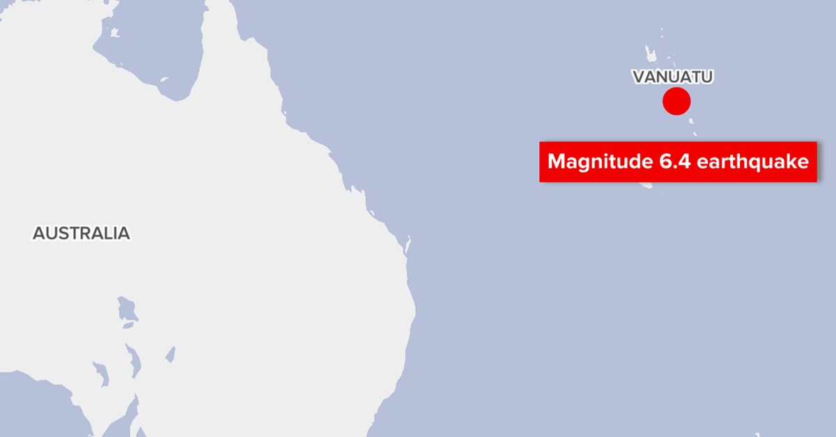 A 6.4 magnitude earthquake hits Vanuatu near the capital
