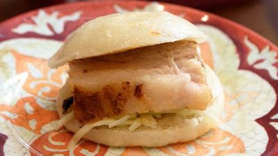 <strong>Marion Grasby's red curry-roasted pork belly bao</strong>